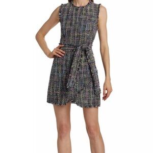 Cinq à Sept Multicolor Tweed Mini Dress